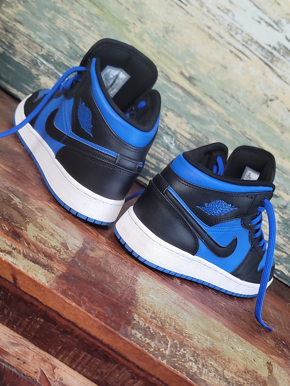 Nike Air Jordan 1 Mid "Black Royal Blue" Wmns 6.5 Great Condition. Fast Shipping - Picture 9 of 12